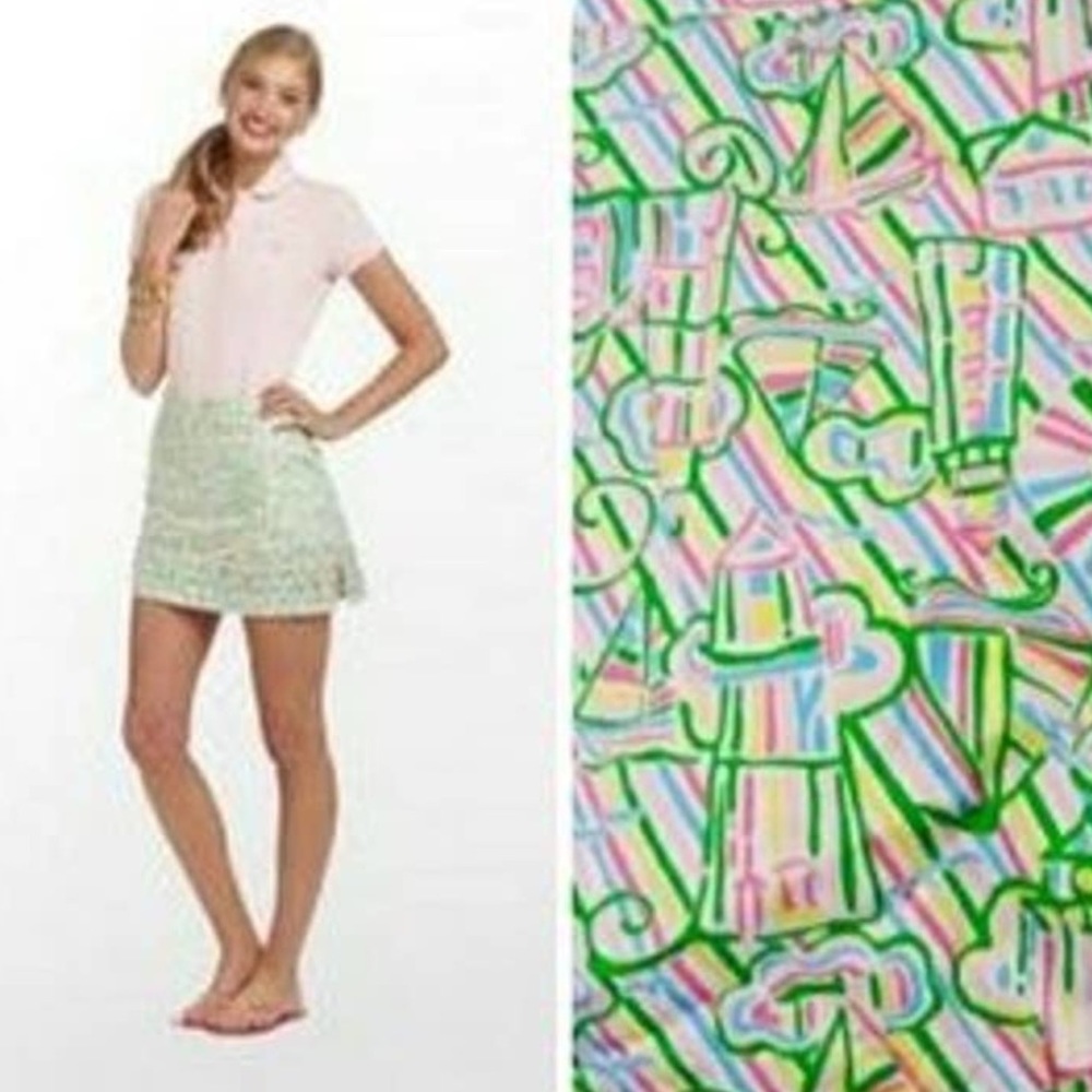 LILLY PULITZER Callie Resort Guiding Light Print Mini Skirt Women’s Size 6